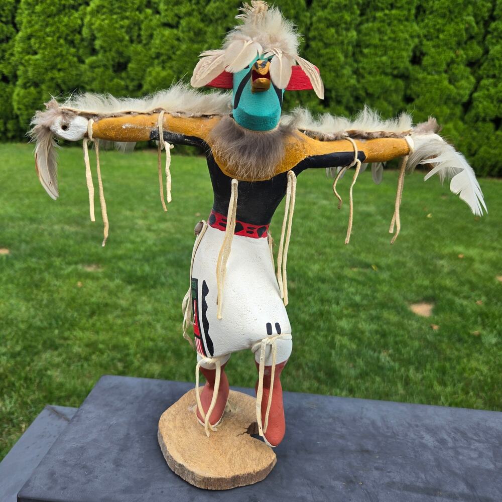 Vintage "Eagle Dancer" Kachina Doll Artist Signed 12"